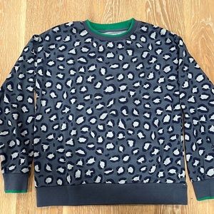 Mini Boden blue leopard sweatshirt - size 10-11